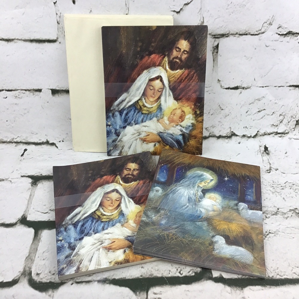 Christmas Cards Lot Of 18 Holy Family Madonna And Child by Lang Graphics
